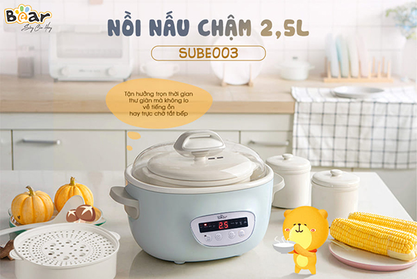 Nồi nấu chậm Bear 2.5L SUBE003