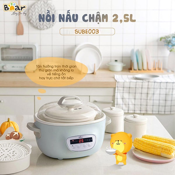 Nồi nấu chậm Bear 2.5L